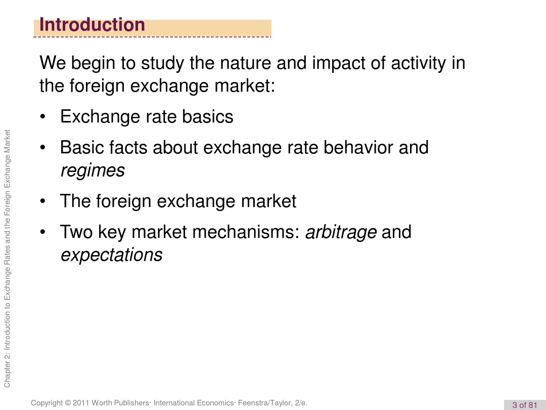 Ch 13 Introduction To Exchange Rate And The Foreign Exchange Rate And The Foreign