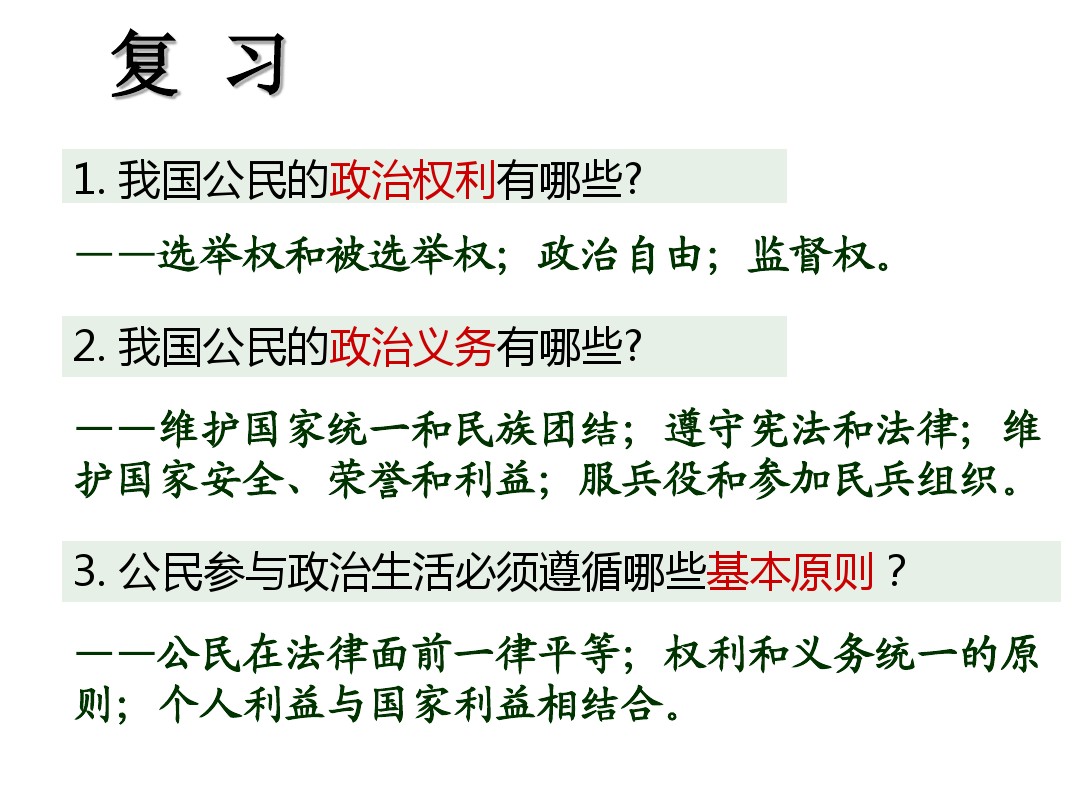 人教版高中政治必修二1 3 政治生活自觉参与 课件 共28张ppt 图文 百度文库
